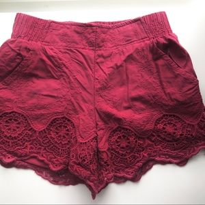 Cute burgundy shorts